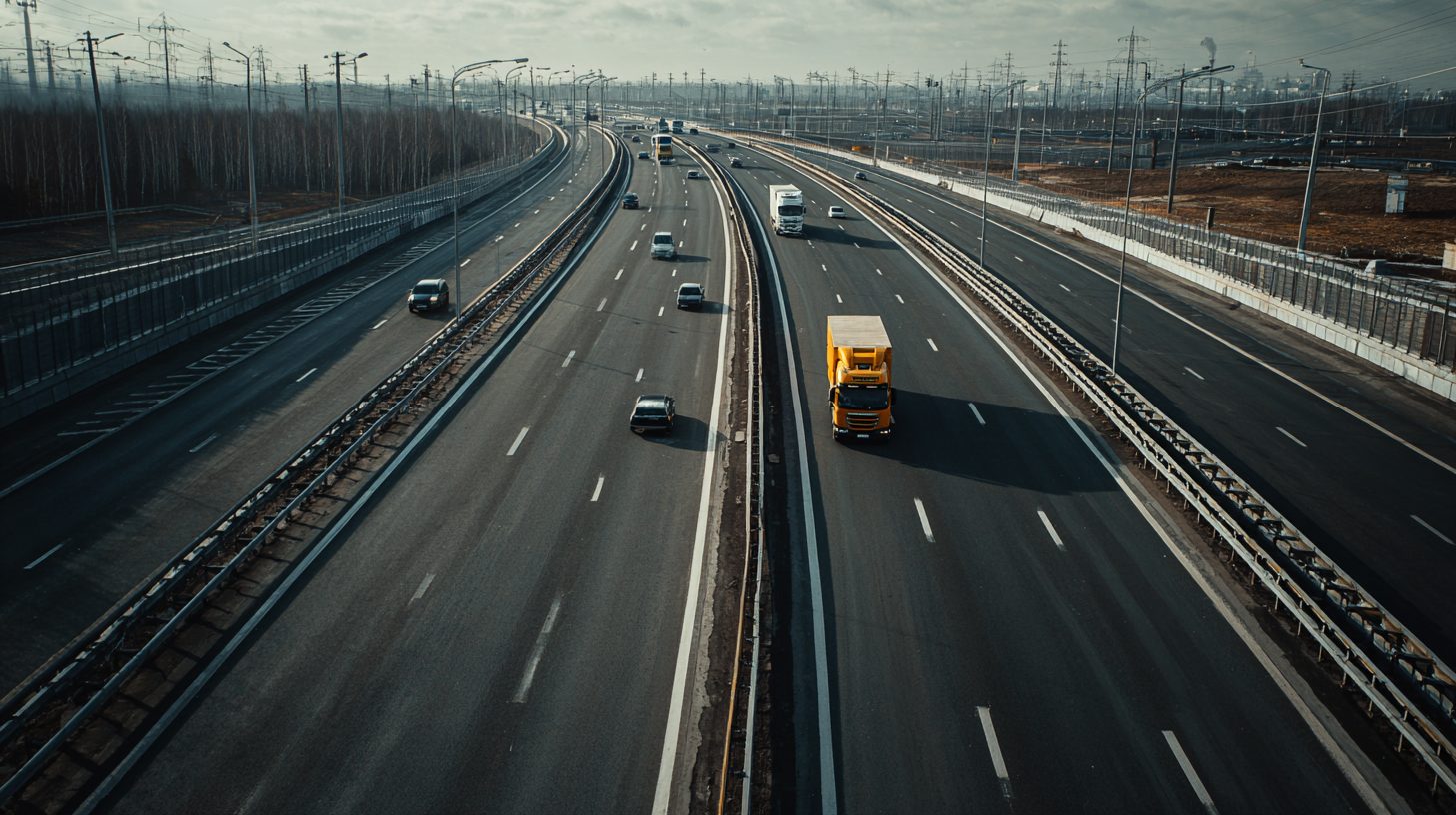 Знаки безопасности и барьерные ограждения на трассе М1