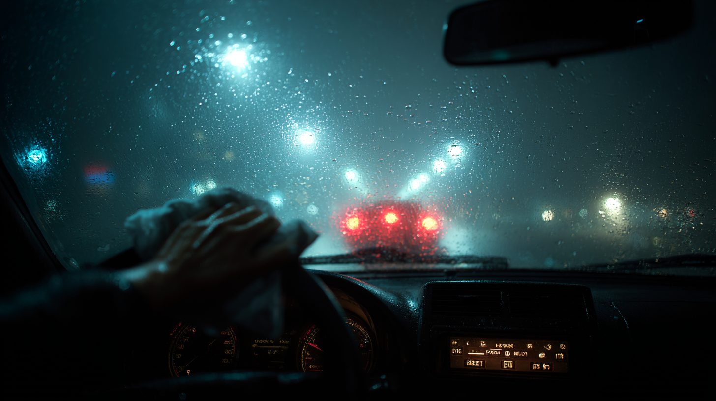 Запотевшее стекло автомобиля, влияющее на безопасность вождения