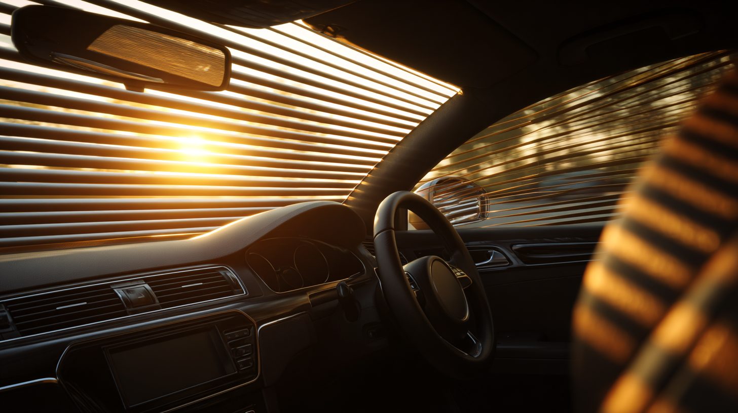 Жалюзи на лобовом стекле кабины автомобиля, защищающие от солнца