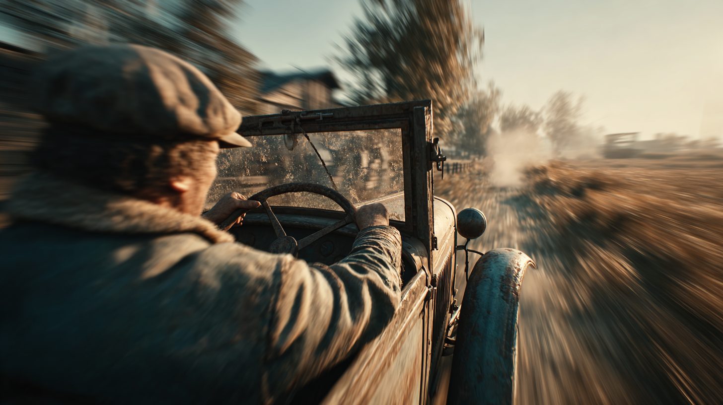 Водитель грузовика ЗИС-5 в 1930-е годы на дороге СССР