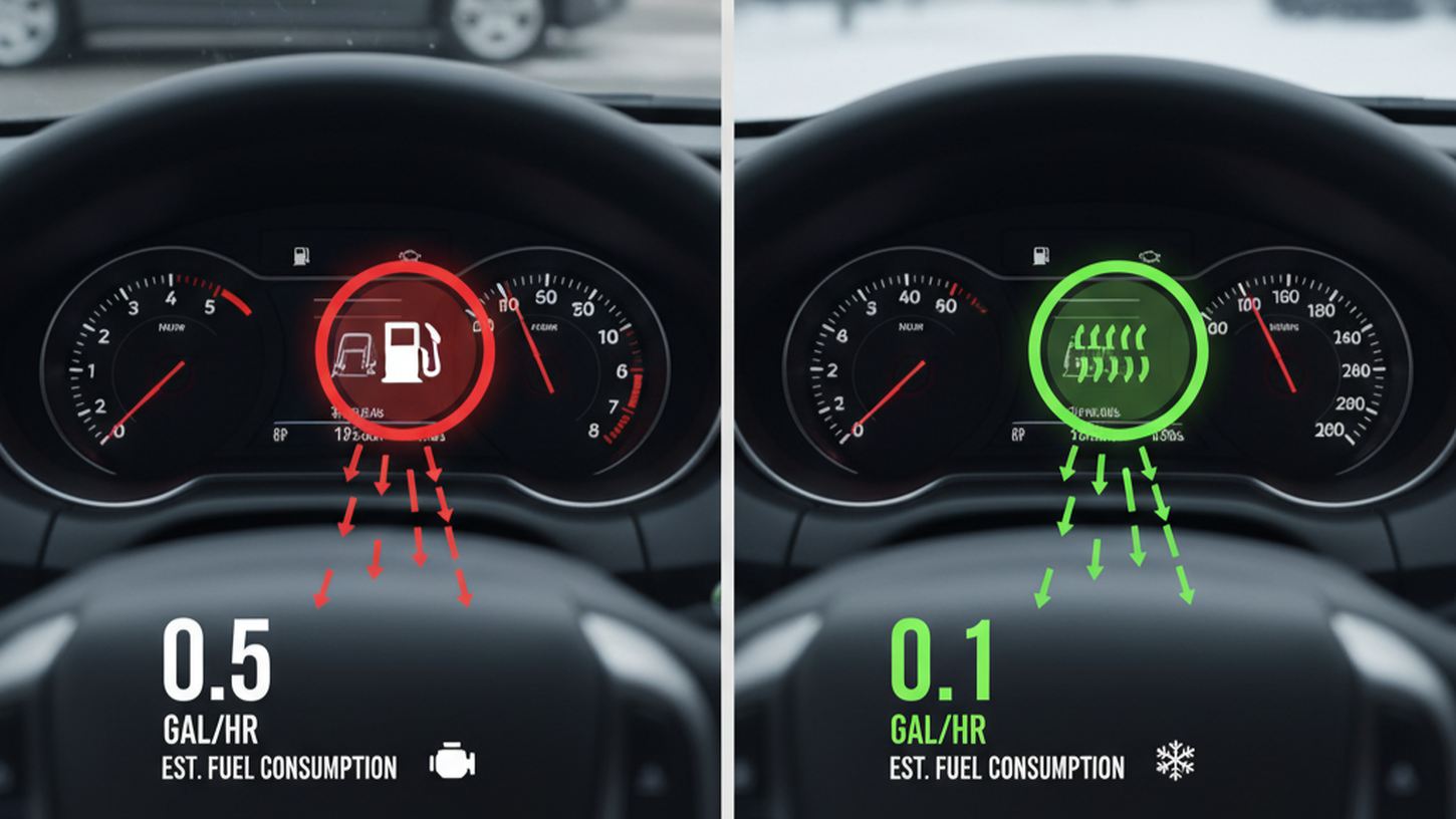 Сравнение экономии топлива при автономном обогреве