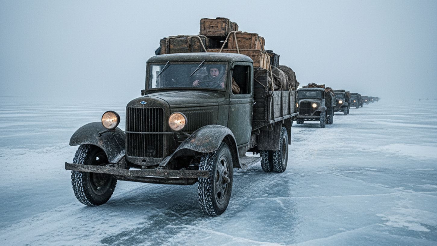ГАЗ-АА на Дороге жизни во время блокады Ленинграда