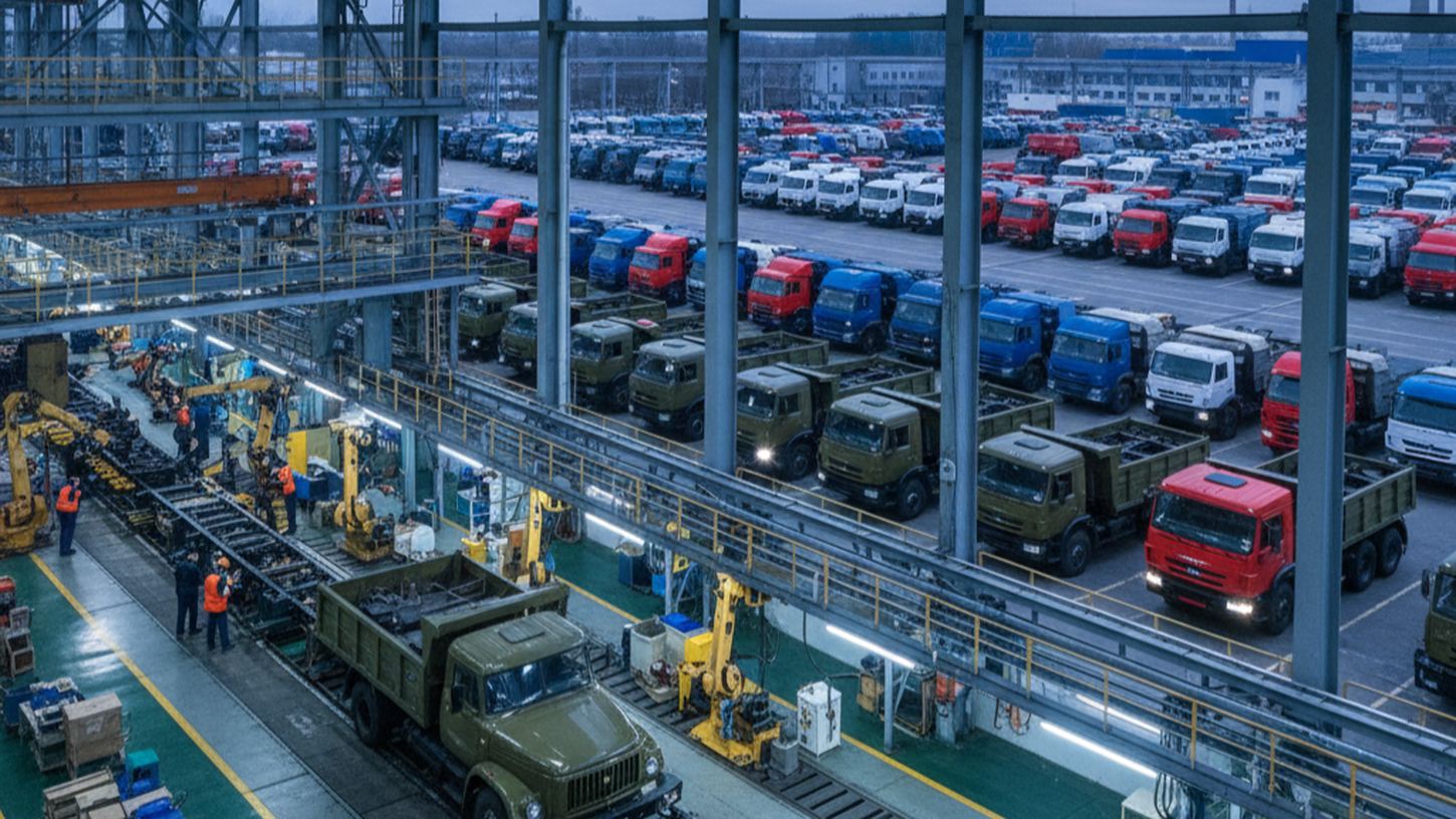 Камский автомобильный завод в Набережных Челнах с линейкой грузовиков разных поколений