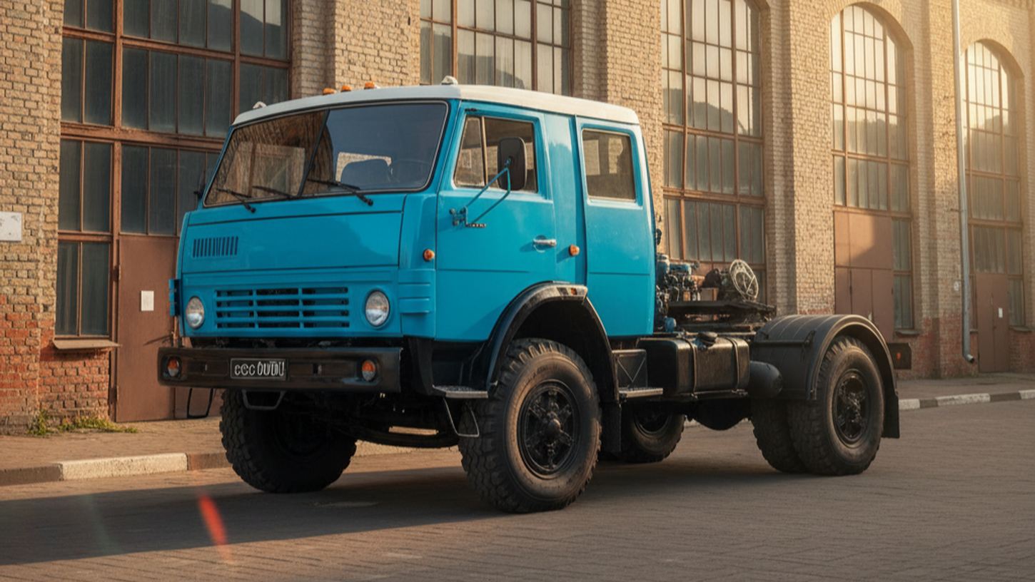 Первый серийный КАМАЗ-5320 синего цвета в музее истории завода