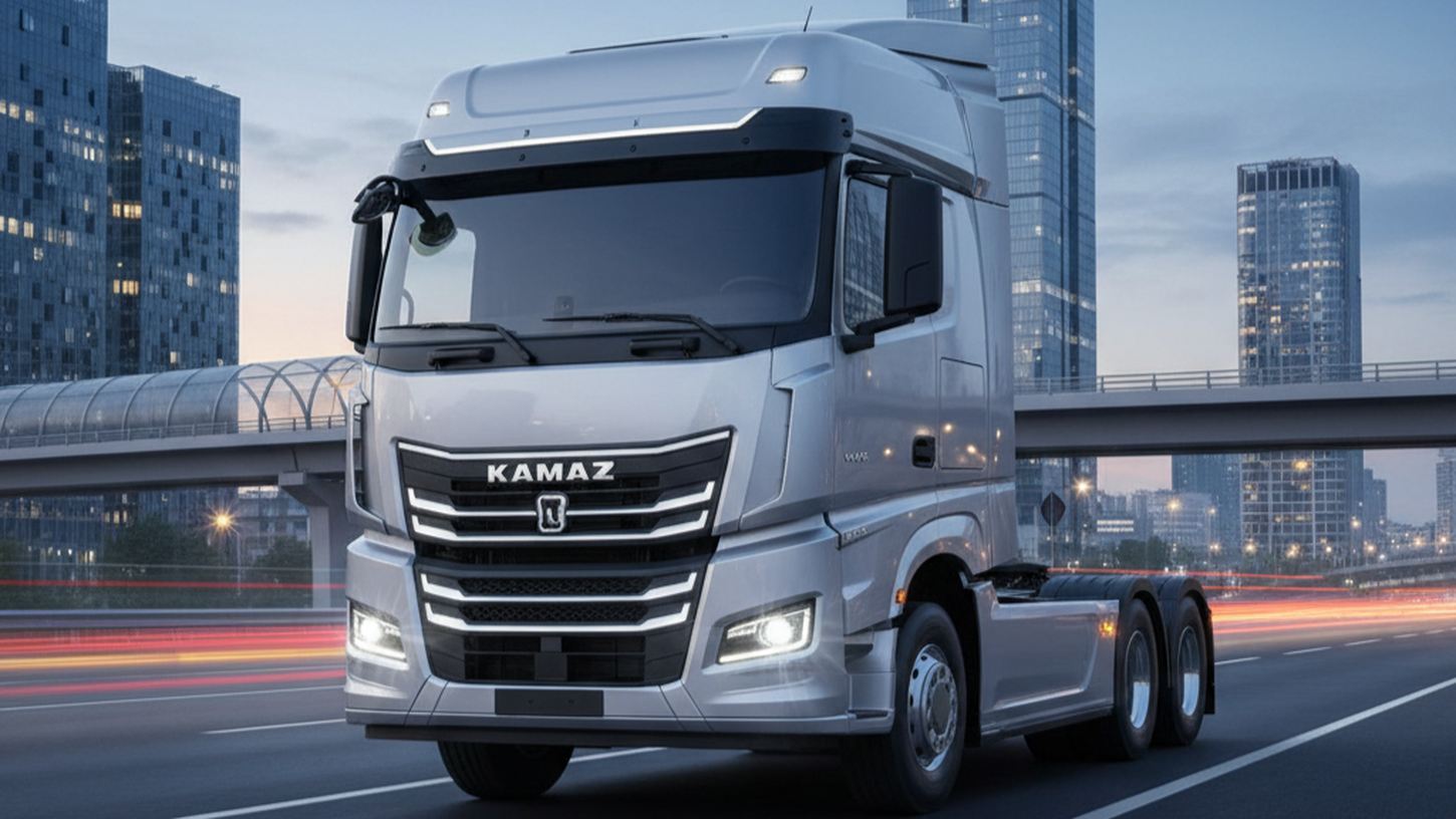 Магистральный тягач КАМАЗ-54901 пятого поколения на современной трассе