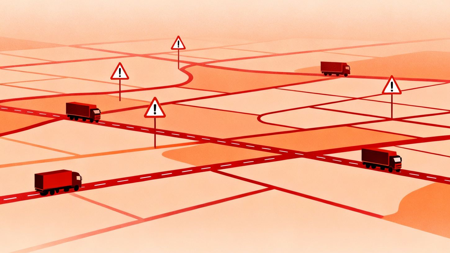 Опасные участки дорог для грузовиков: карта и советы водителям