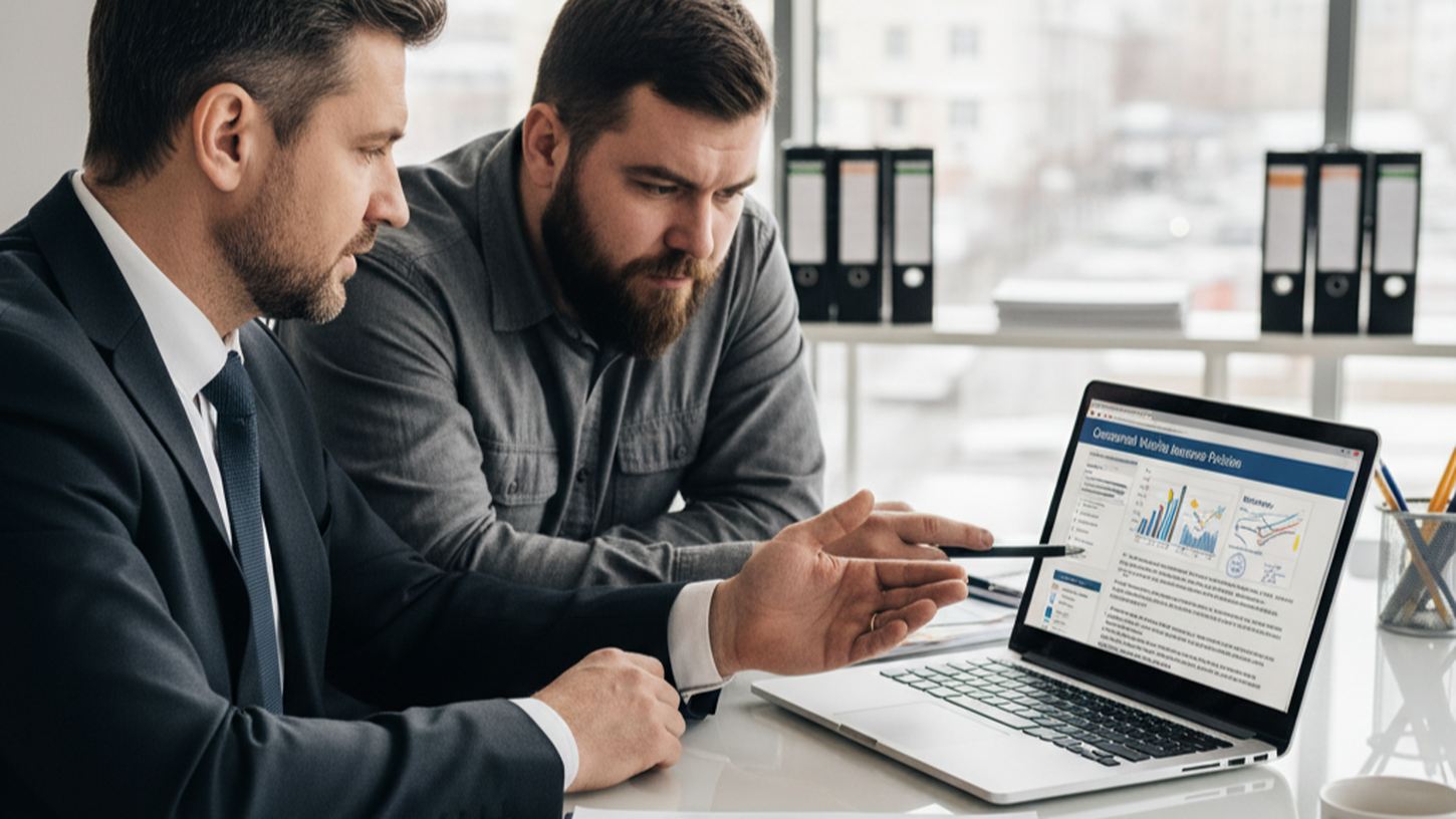 Консультация владельца грузовика со страховым агентом